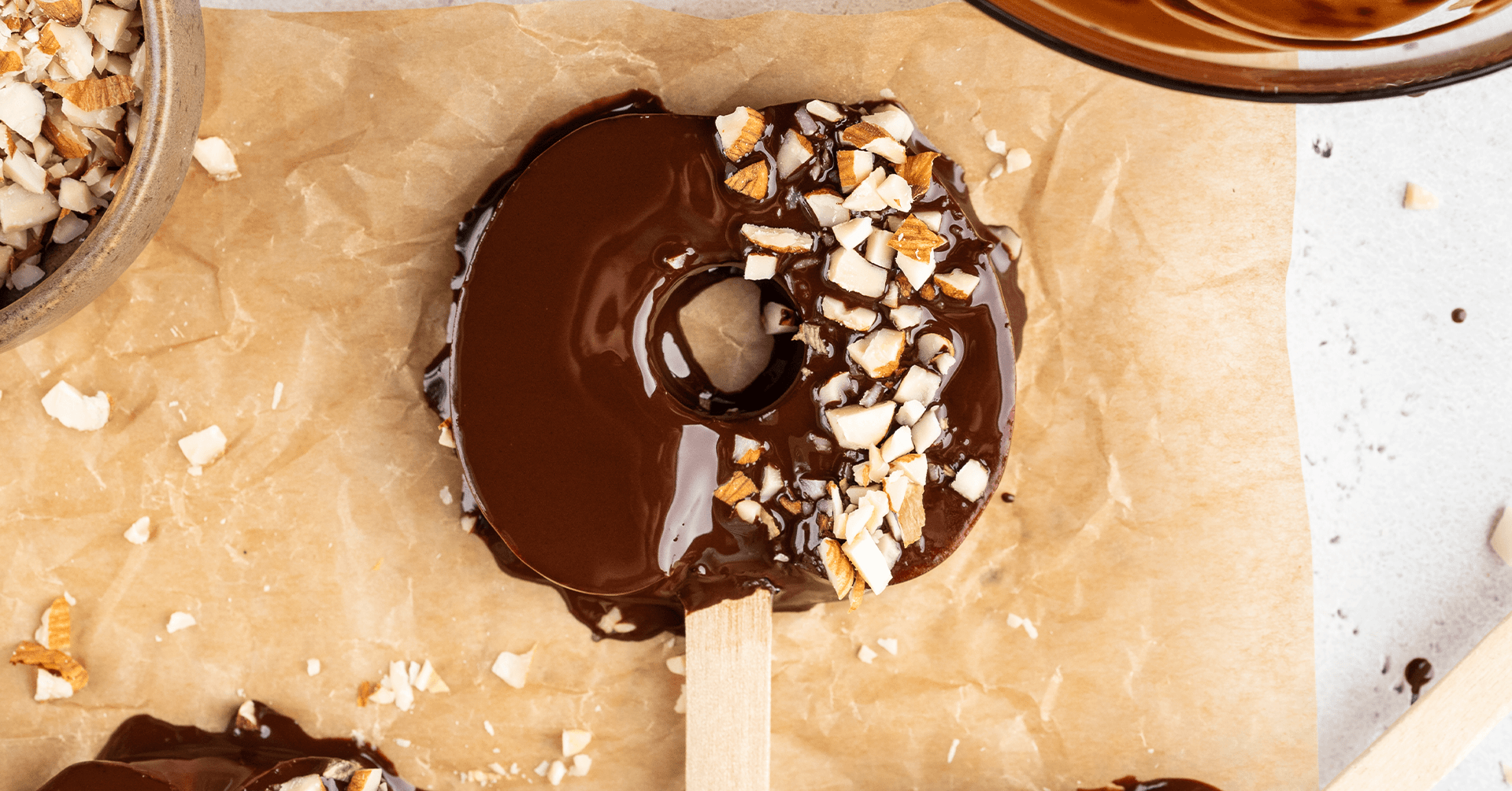 Chocolate Apple Granola Donuts